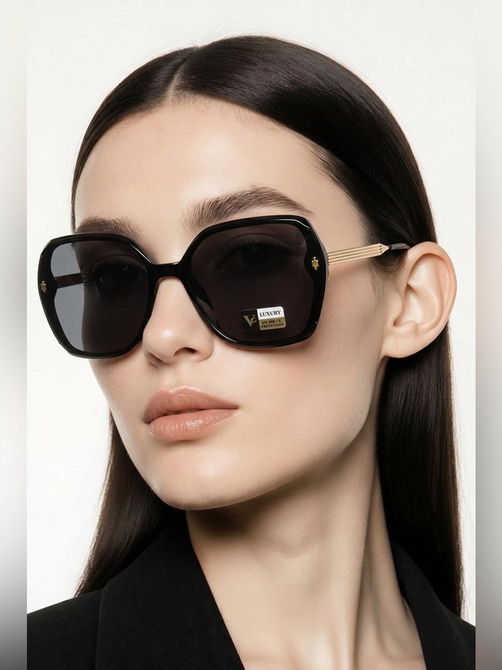 . Vogue chic Black & gold square sunglasses with
UV protection sunglasses